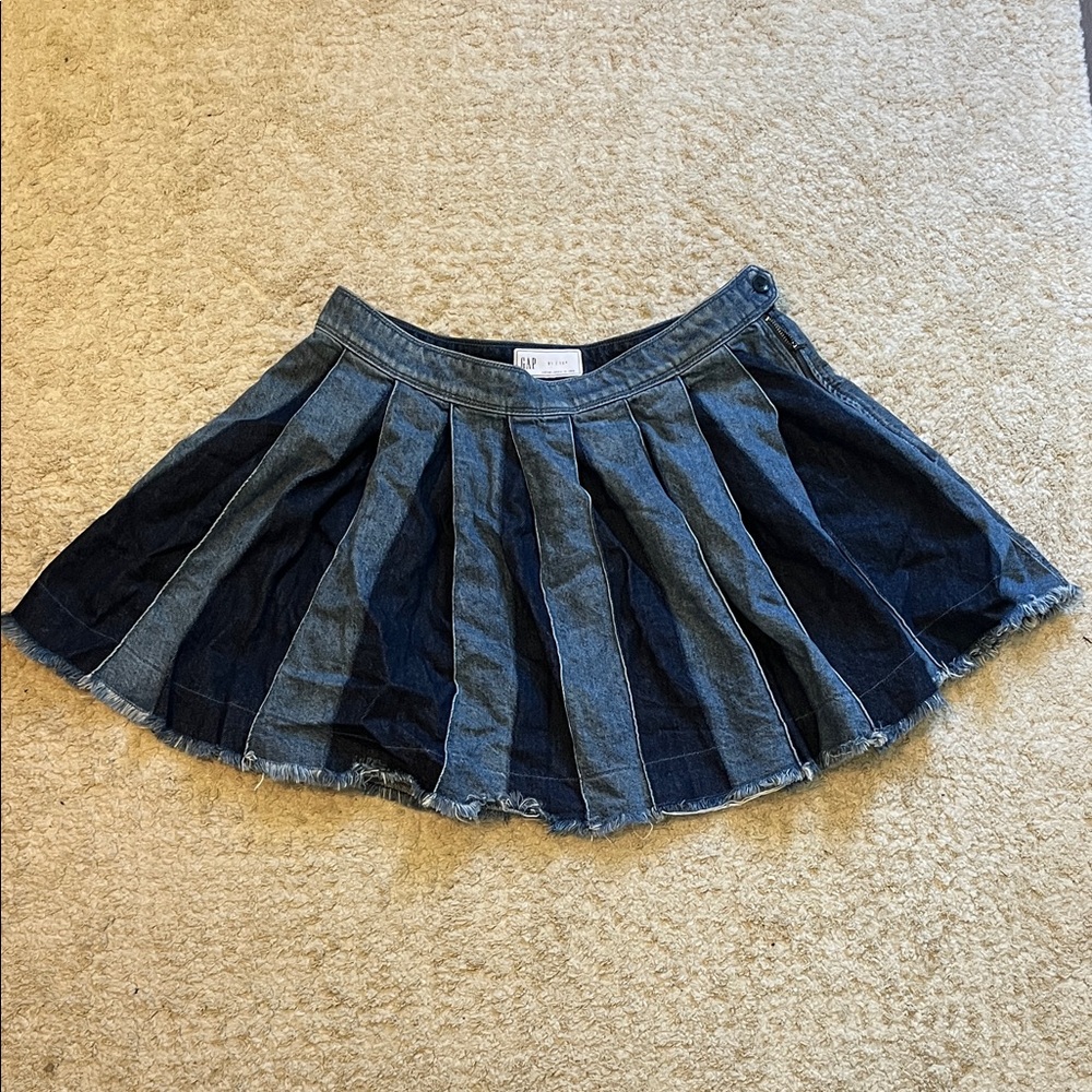 GAP Blue Denim Skater Skirt